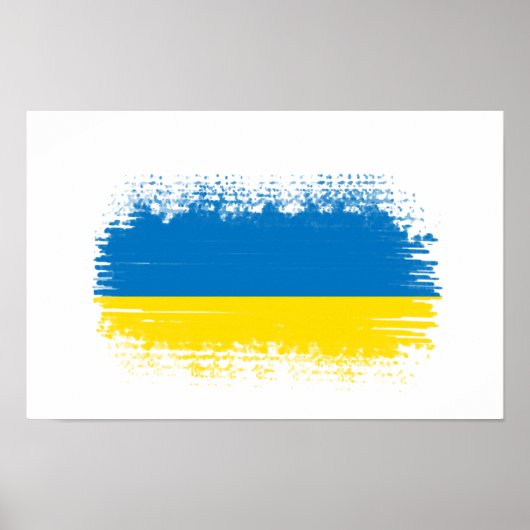 Ukraine-Flagge Poster (Vorne)