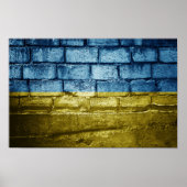 Ukraine-Flagge Poster (Vorne)