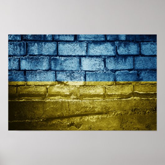 Ukraine-Flagge Poster (Vorne)