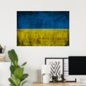 Ukraine-Flagge Poster (Heimbüro)
