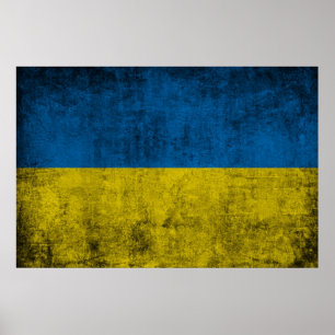 Ukraine-Flagge Poster