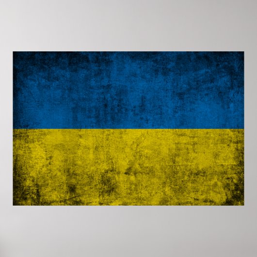 Ukraine-Flagge Poster (Vorne)