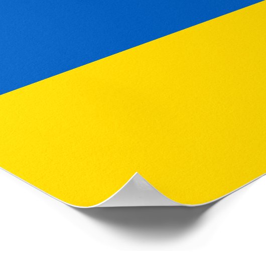 Ukraine-Flagge Poster (Ecke)