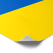 Ukraine-Flagge Poster (Ecke)