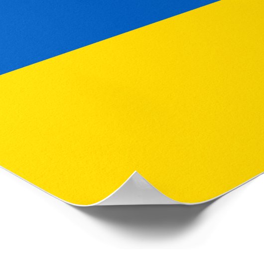 Ukraine-Flagge Poster (Ecke)