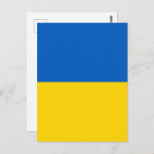 Ukraine-Flagge Postkarte (Vorne/Hinten)