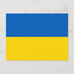 Ukraine-Flagge Postkarte