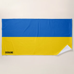 Ukraine-Flagge Prächtig Patriotisch Strandtuch