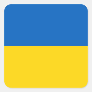 Ukraine-Flagge Quadratischer Aufkleber