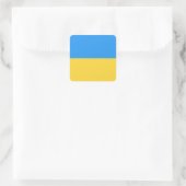 Ukraine-Flagge Quadratischer Aufkleber (Tasche)