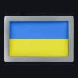 Ukraine-Flagge Rechteckige Gürtelschnalle<br><div class="desc">Flagge der Ukraine</div>