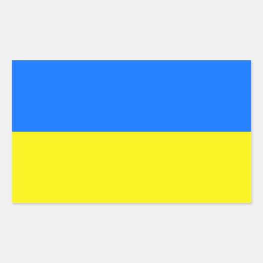 Ukraine-Flagge Rechteckiger Aufkleber (Vorderseite)