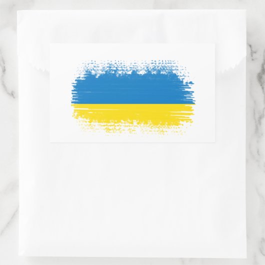Ukraine-Flagge Rechteckiger Aufkleber (Tasche)