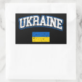 Ukraine-Flagge Rechteckiger Aufkleber (Tasche)