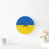 Ukraine-Flagge Runde Wanduhr (Zuhause)