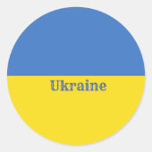 Ukraine-Flagge Runder Aufkleber (Vorderseite)