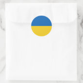 Ukraine-Flagge Runder Aufkleber (Tasche)