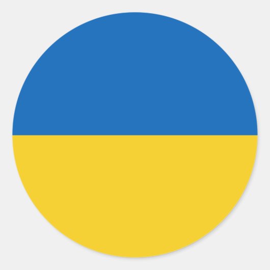 Ukraine-Flagge Runder Aufkleber (Vorderseite)