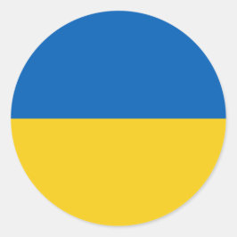 Ukraine-Flagge Runder Aufkleber
