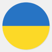 Ukraine-Flagge Runder Aufkleber (Vorderseite)