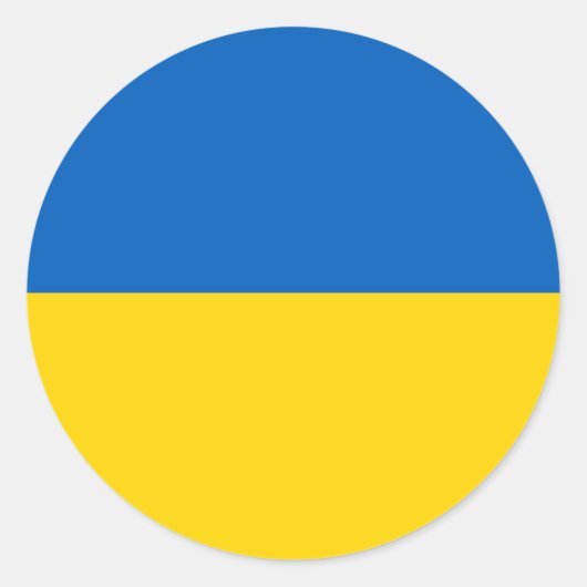 Ukraine-Flagge Runder Aufkleber (Vorderseite)