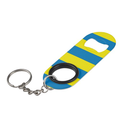 Ukraine-Flagge Schlüsselanhänger Flaschenöffner (Vorderseite Schrägansicht)