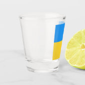 Ukraine-Flagge Schnapsglas (Links)