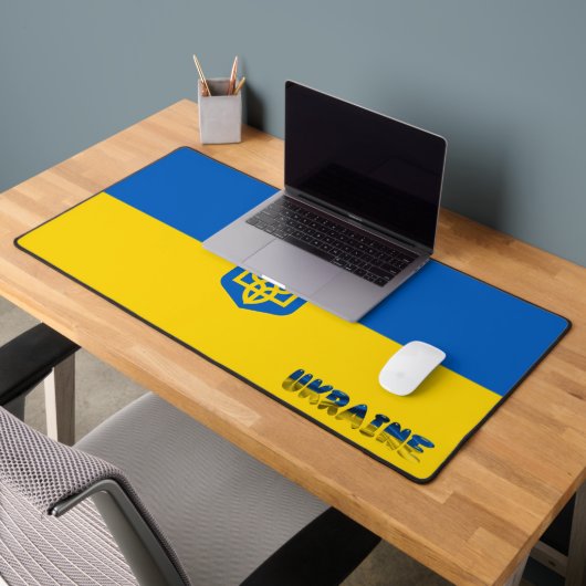 Ukraine-Flagge Schreibtischunterlage (Büro 2)
