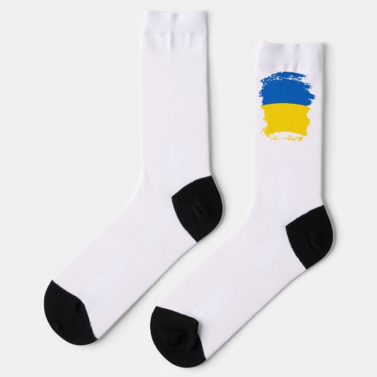 Ukraine-Flagge Socken (Linkes Detail)