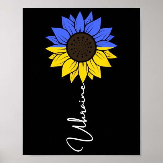 Ukraine-Flagge Sonnenblume 1 Poster (Vorne)