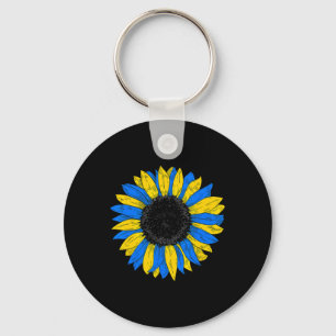 Ukraine-Flagge Sonnenblume Ukrainische Flagge Vint Schlüsselanhänger