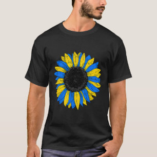 Ukraine-Flagge Sonnenblume Ukrainische Flagge Vint T-Shirt