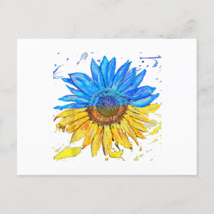 Ukraine-Flagge Sonnenblume Vintage-Shirt Ukrainisc Postkarte