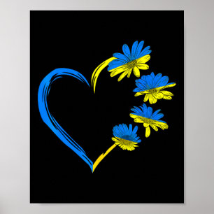 Ukraine-Flagge Sonnenblume Vintage Ukrainische Lie Poster