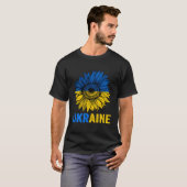 Ukraine Flagge Sonnenblumen Vintages Shirt Ukraini (Vorne ganz)
