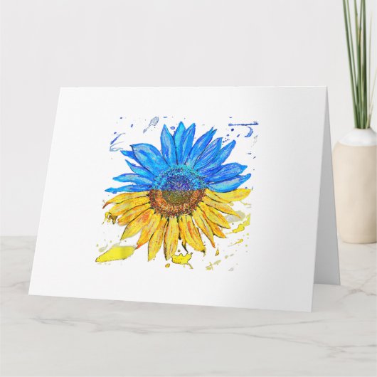 Ukraine Flagge Sonnenblumen Vintages Shirt Ukraini Karte (Vorderseite)