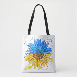 Ukraine Flagge Sonnenblumen Vintages Shirt Ukraini Tasche