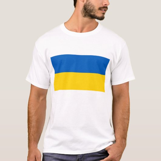 Ukraine-Flagge T-Shirt (Vorderseite)