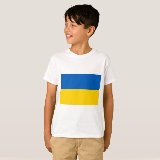 Ukraine-Flagge T-Shirt (Vorne ganz)