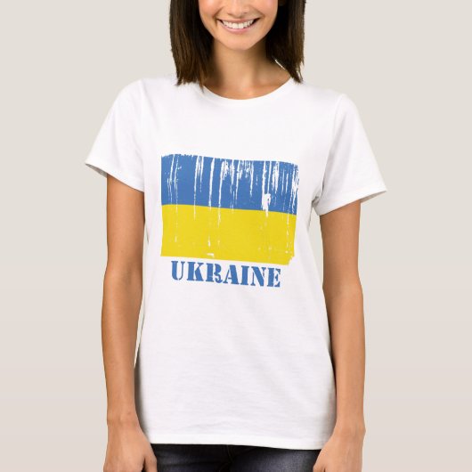 Ukraine-Flagge T-Shirt (Vorderseite)