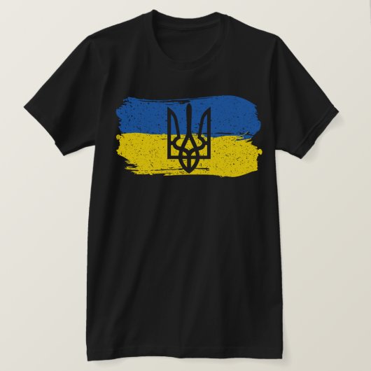 Ukraine-Flagge T-Shirt (Design vorne)