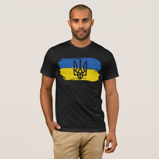 Ukraine-Flagge T-Shirt (Vorne ganz)