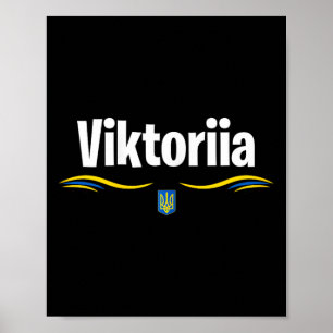 Ukraine-Flagge T Ukrainischer Geburtstag Name Vikt Poster