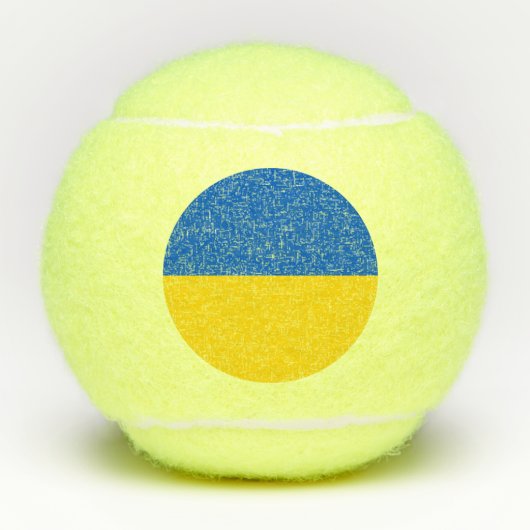 Ukraine-Flagge Tennisbälle (Vorderseite)