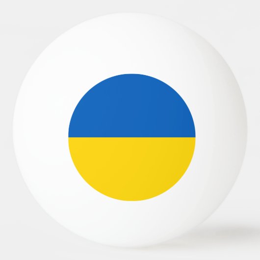 Ukraine-Flagge Tischtennisball (Vorderseite)