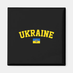 Ukraine-Flagge Trident-Symbol Ukrainischer Patriot Magnet