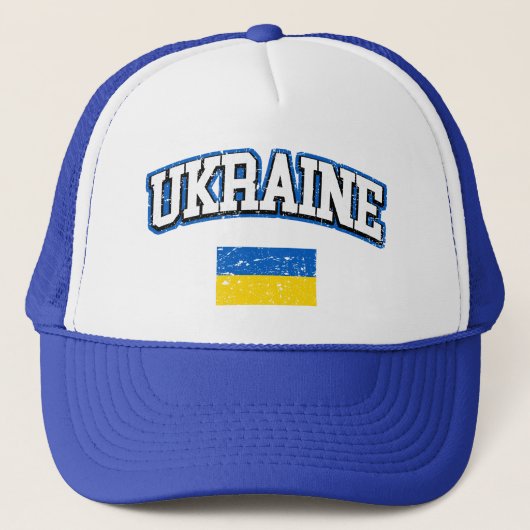 Ukraine-Flagge Truckerkappe (Vorderseite)