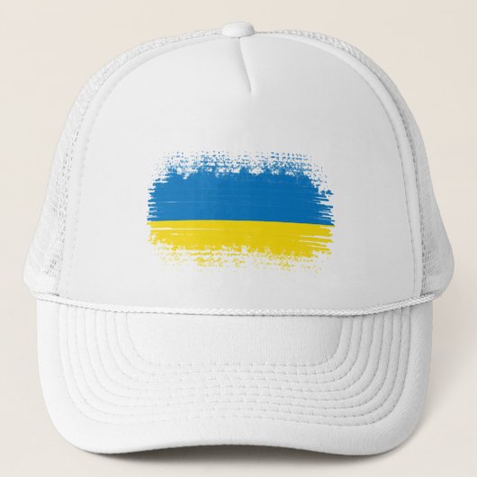 Ukraine-Flagge Truckerkappe (Vorderseite)