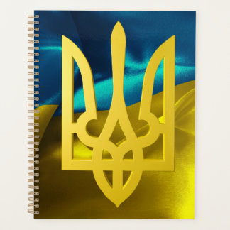 Ukraine Flagge Tryzub Trident Blue Gold Gold Planer