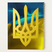 Ukraine Flagge Tryzub Trident Blue Gold Gold Planer (Rückseite)